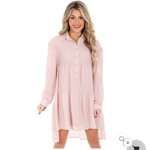 Peach Lane Any Other Day Shirt Dress